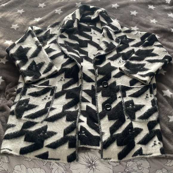 Diesel houndstooth oversized car face cardigan - Picture 3 of 9